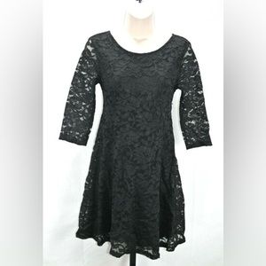 Lush Black Lace Dress